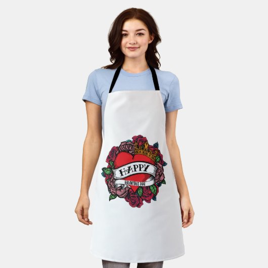 Happy Valentines dag Schort (Gedragen)