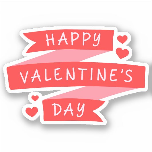 Happy Valentines dag Sticker (Voorkant)