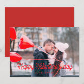 Happy Valentine's dagfotokaart Feestdagenkaart (Voorkant / Achterkant)
