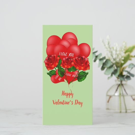 Happy Valentine's dagkaart Bedankkaart (Staand voorkant)