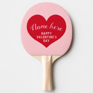 Happy Valentines-dagnaam Tafeltennisbatje
