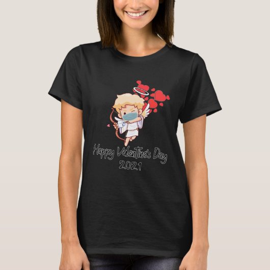 Happy Valentine's Day 2021 Cute Cupid Gift During  T-shirt (Voorkant)