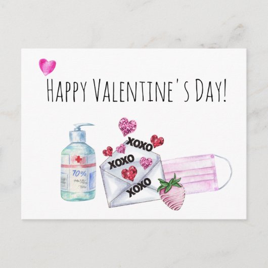 Happy Valentine's Day 2021 Quarantine Briefkaart (Voorkant)