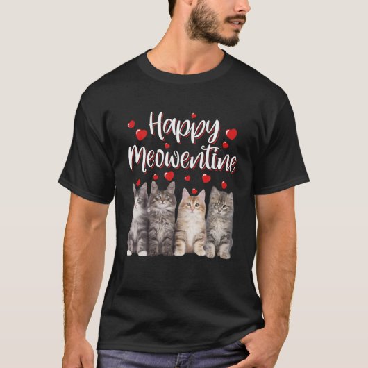 Happy Valentines Day 2022 Cute Cats Kitten Matchin T-shirt (Voorkant)