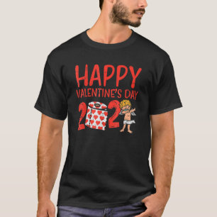 Happy Valentines Day 2023 Cupid Face Mask Quaranti T-shirt