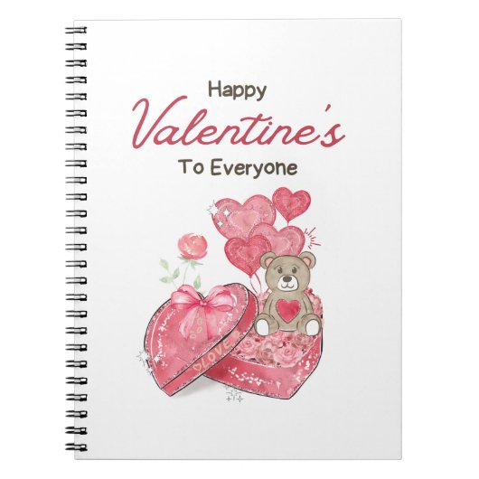 Happy Valentine's Day 2023 - Love Afbeeldingen Tre Notitieboek (Voorkant)