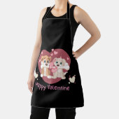 Happy Valentine's Day 2024 Funny Dogs Schattige Schort (Insitu)