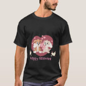 Happy Valentine's Day 2024 Funny Dogs Schattige T-shirt (Voorkant)