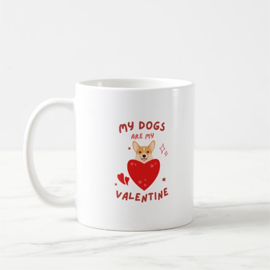 Happy Valentine's Day 2024 - Funny Lover Dogs Afbe Koffiemok (Links)