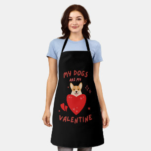 Happy Valentine's Day 2024 - Funny Lover Dogs Afbe Schort