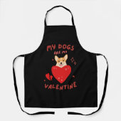 Happy Valentine's Day 2024 - Funny Lover Dogs Afbe Schort (Voorkant)