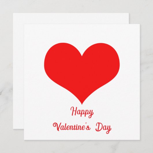 Happy Valentine's Day 2025 Custom Schattige Red He Feestdagenkaart (Voorkant / Achterkant)