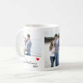 Happy Valentines Day 3 Fotocollage Aangepaste name Koffiemok (Voorkant links)