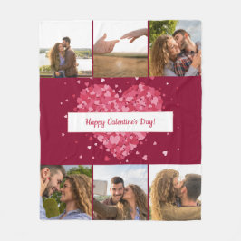 Happy Valentine's Day 6 Foto's Fleece Deken