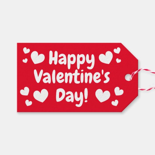 Happy Valentine's Day aangepaste cadeau labels Cadeaulabel (Voorkant (Horizontaal))