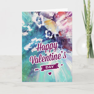 Happy Valentine's Day Abstract Feestdagen Kaart