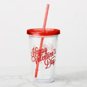 Happy Valentines Day Acryl Drinkbeker (Achterkant)
