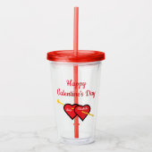 Happy Valentine's Day Acryl Drinkbeker (Voorkant)
