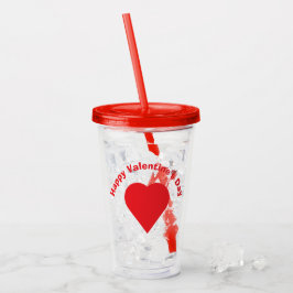 Happy Valentine's Day Acryl Drinkbeker