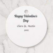 Happy Valentine's day add name date simple minimal Bedankjes Labels (Voorkant)