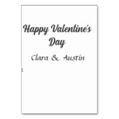 Happy Valentine's day add name date simple minimal Kaart (Achterkant)