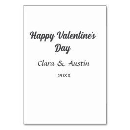 Happy Valentine's day add name date simple minimal Kaart