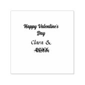 Happy Valentine's day add name date simple minimal Zelfinktende Stempel (Design)