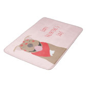 Happy Valentines Day American Bulldog Kiss Marks Badmat (Gekanteld)
