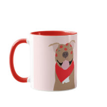 Happy Valentines Day American Bulldog Kiss Marks