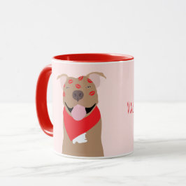 Happy Valentines Day American Bulldog Kiss Marks Mok