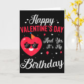 Happy Valentines Day &amp; Yes Its My Birthday Gif Kaart (Gele Bloem)
