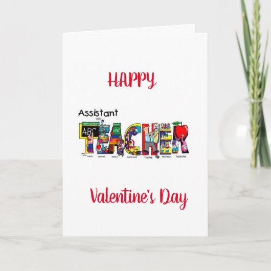 HAPPY VALENTINE'S DAY ASSISTANT TEACHER KAART (Voorkant)