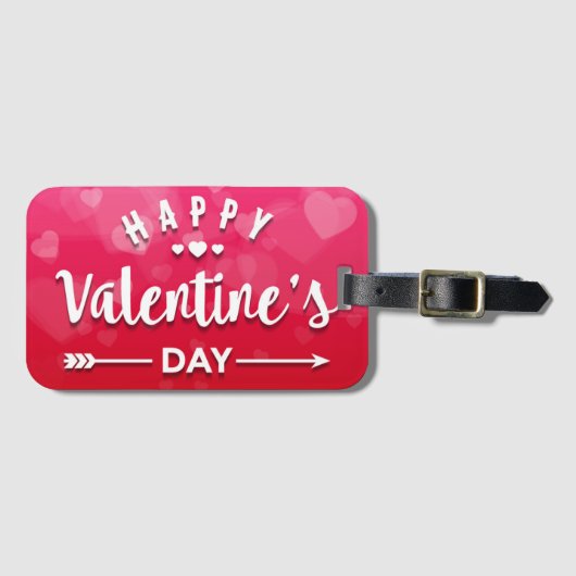 Happy Valentine's Day Bagagelabel (Voorkant (horizontaal))