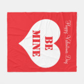 Happy Valentine's Day Be Mine Boyfriend Vriendin Fleece Deken (Voorkant (Horizontaal))