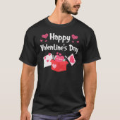 Happy Valentines Day Be Mine Cute Hearts T-shirt (Voorkant)