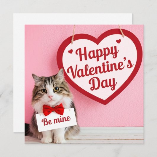 Happy Valentine's day - Be mine Feestdagenkaart (Voorkant / Achterkant)