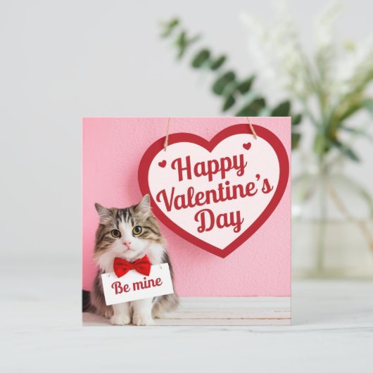 Happy Valentine's day - Be mine Feestdagenkaart (Staand voorkant)