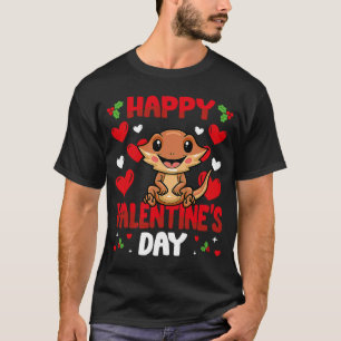 Happy Valentines Day Bearted Dragon Heart Love Ani T-shirt