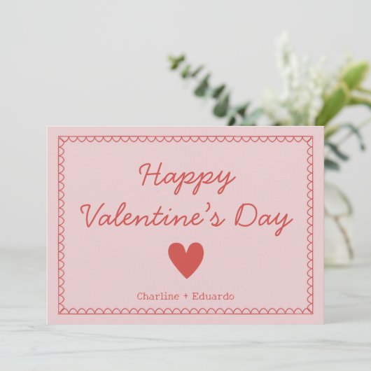 Happy Valentines Day Bedankkaart (Staand voorkant)