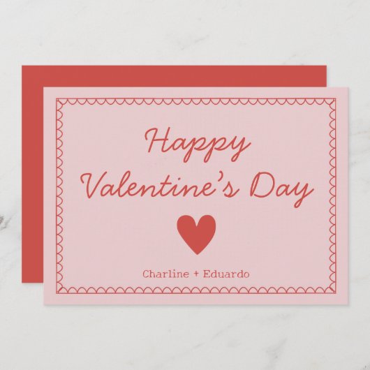 Happy Valentines Day Bedankkaart (Voorkant / Achterkant)