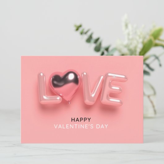 Happy Valentine's Day Bedankkaart (Staand voorkant)