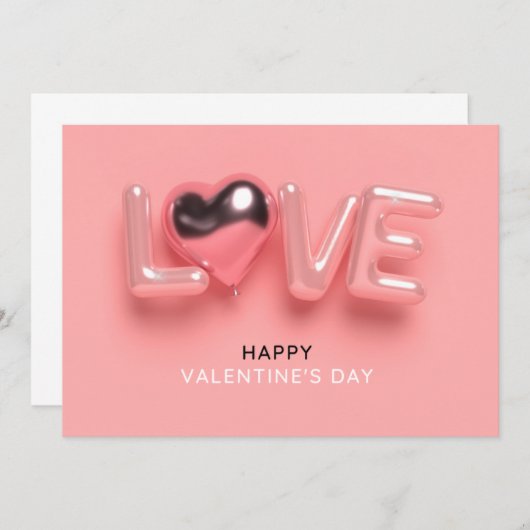 Happy Valentine's Day Bedankkaart (Voorkant / Achterkant)