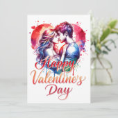 Happy Valentines Day Bedankkaart (Staand voorkant)