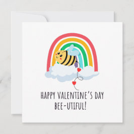 Happy Valentine's Day Bee-utiful Flat Card Feestdagenkaart