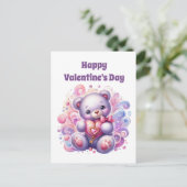 Happy Valentine's Day beer kinder Feestdagenkaart (Staand voorkant)