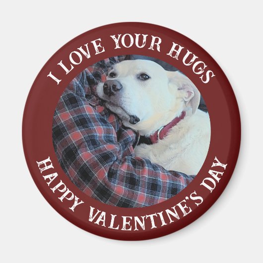 Happy Valentine's Day Best Daddy Schattige Dog Fot Magneet (Voorkant)