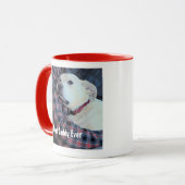 Happy Valentine's Day Best Daddy Schattige Dog Fot Mok (Voorkant links)