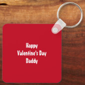Happy Valentine's Day Best Daddy Schattige Dog Fot Sleutelhanger (Achterkant)