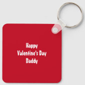 Happy Valentine's Day Best Daddy Schattige Dog Fot Sleutelhanger (Achterkant)