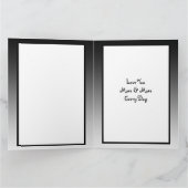 Happy Valentine's Day Black Ombre-fotokaart Kaart (Binnen)